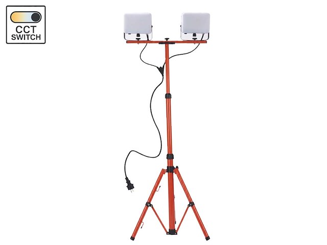 Werklamp 2x50w led 3in1 kleur cct breedstraaler waterdicht met tripod(4x) - afbeelding 2 van  5