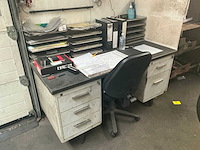 Werkplaats bureau met rek - afbeelding 3 van  4