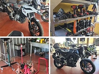 Werkplaatsuitrusting, motorfietsen en scooters