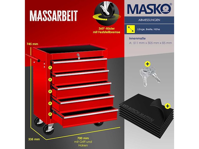 Werkplaatswagen, karretje op wielen, gereedschapswagen - afbeelding 1 van  1