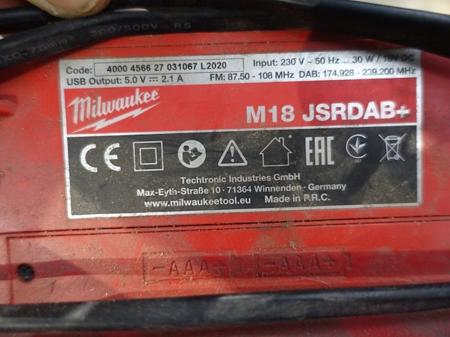 Werkradio milwaukee - afbeelding 3 van  3