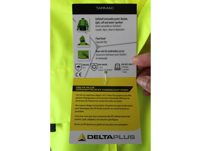 Werkregenjas delta plus tarmac maat m - afbeelding 4 van  5