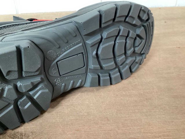 Werkschoenen zwart/rood, maat 36 (8x) - afbeelding 4 van  5