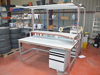 Werktafel 200x115x200 cm, ladeblok 3 laden
