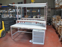Werktafel 200x115x200 cm, ladeblok 4 laden