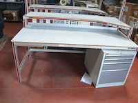 Werktafel 200x115x200 cm, ladeblok 4 laden - afbeelding 5 van  10