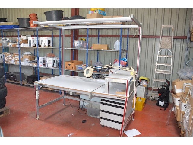 Werktafel 200x115x200 cm, ladeblok 4 laden - afbeelding 1 van  11
