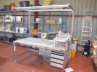 Werktafel 200x115x200 cm, ladeblok 4 laden