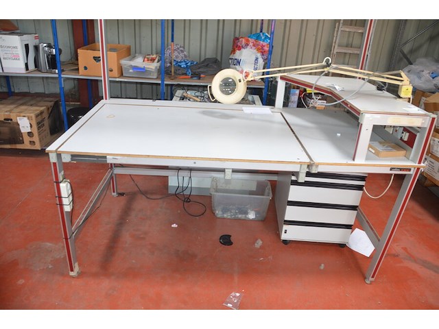 Werktafel 200x115x200 cm, ladeblok 4 laden - afbeelding 6 van  11