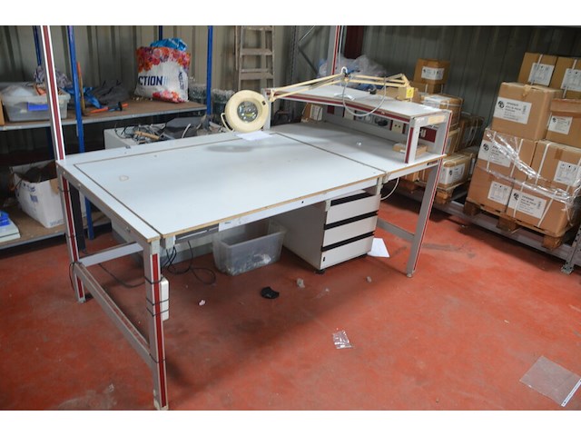 Werktafel 200x115x200 cm, ladeblok 4 laden - afbeelding 7 van  11