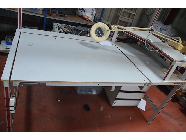 Werktafel 200x115x200 cm, ladeblok 4 laden - afbeelding 10 van  11