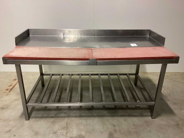 Werktafel met 2 snijplanken rvs werktafel - afbeelding 1 van  6