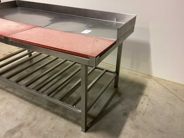 Werktafel met 2 snijplanken rvs werktafel - afbeelding 3 van  6
