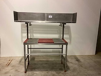 Werktafel met schaaltjesmand rvs werktafel - afbeelding 1 van  4