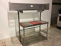 Werktafel met schaaltjesmand rvs werktafel - afbeelding 3 van  4