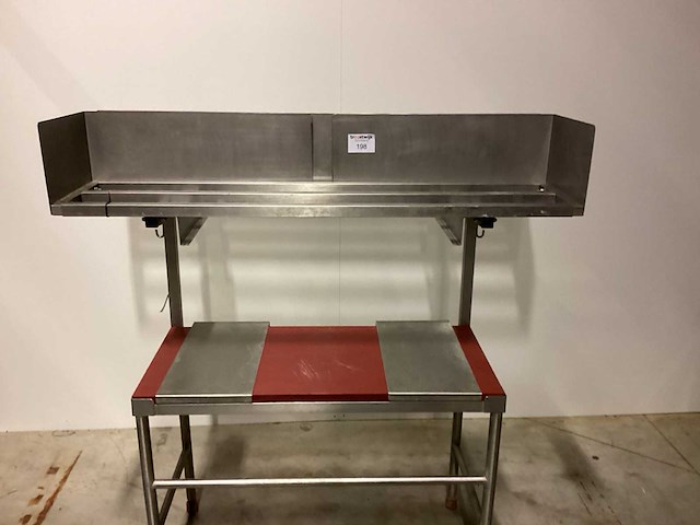 Werktafel met schaaltjesmand rvs werktafel - afbeelding 2 van  4