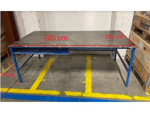 Werktafel met stalen werkblad - afbeelding 2 van  2