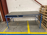 Werktafel met stalen werkblad