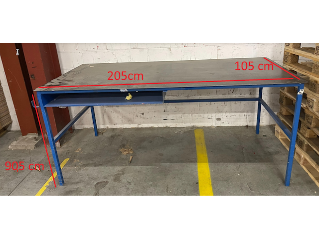 Werktafel met stalen werkblad - afbeelding 2 van  2