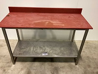 Werktafel met teflon en opkant rvs werktafel - afbeelding 2 van  2