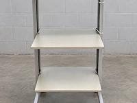 Werktafel op wielen met twee legplanken twinco