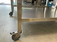 Werktafels rvs horeca met en zonder wielen (4x) - afbeelding 5 van  6