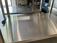 Werktafels rvs horeca met en zonder wielen (4x) - afbeelding 4 van  6