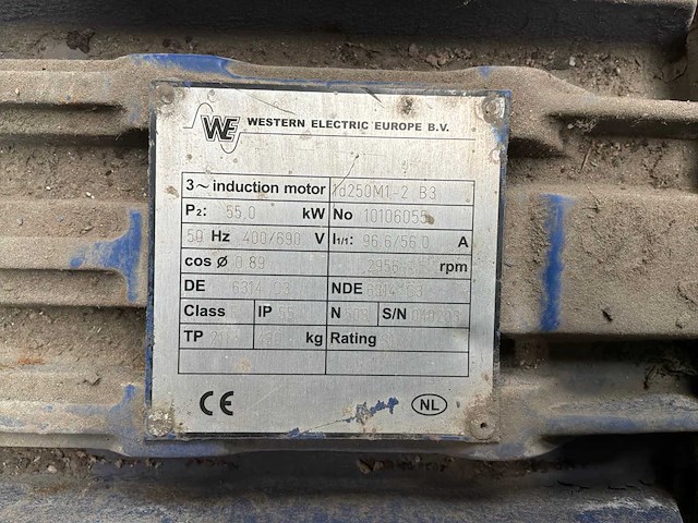 Western electric europe 1d250m1-2 b3 inductiemotor - afbeelding 3 van  3