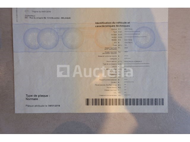 Weytens 3/3500w drieassige platte oplegger (vin:150219) - afbeelding 17 van  31