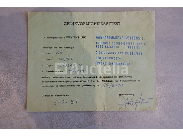 Weytens 3/3500w drieassige platte oplegger (vin:150219) - afbeelding 19 van  31
