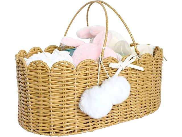 Whemyreat handgemaakt rotan wikkelmand met 3 vakken - afbeelding 1 van  3