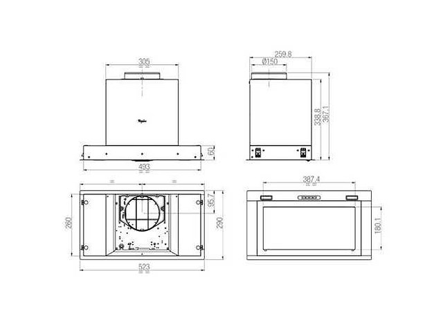 Whirlpool - akr860ix - afzuigkap - afbeelding 4 van  4