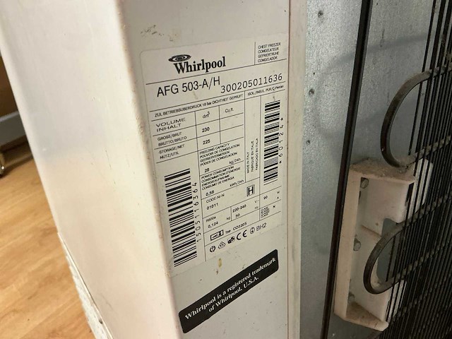 Whirlpool afg 503-a/h vriezer - afbeelding 5 van  6