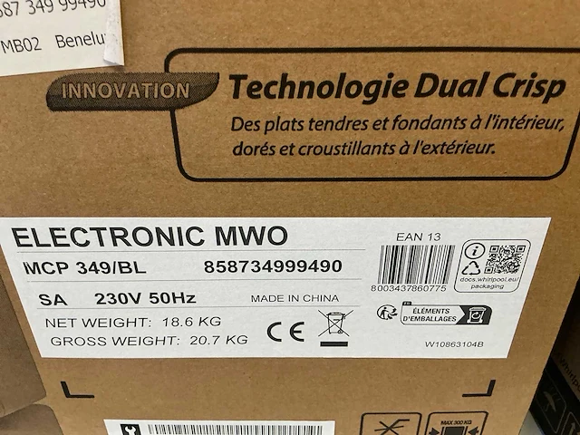 Whirlpool mcp 349 bl combi microgolfoven - afbeelding 3 van  3
