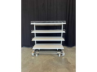White mobile retail shelving - shop racking - afbeelding 3 van  3