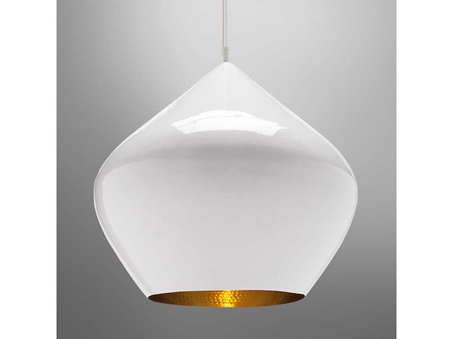 White sout-lamp met een diameter van 33 cm - afbeelding 1 van  2