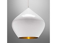 White sout-lamp met een diameter van 33 cm - afbeelding 1 van  2
