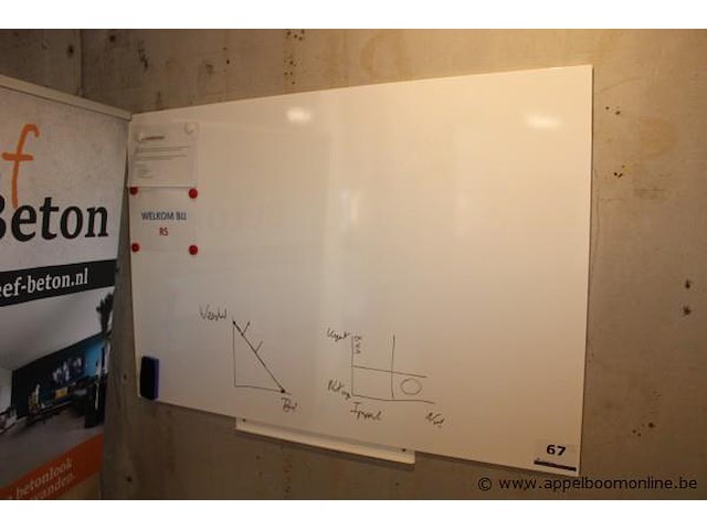 Whiteboard afm 150x100cm - afbeelding 1 van  1
