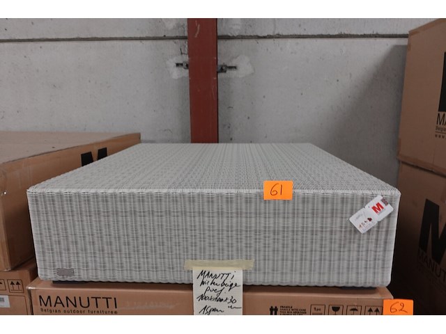 Wicker poef manutti - afbeelding 1 van  3