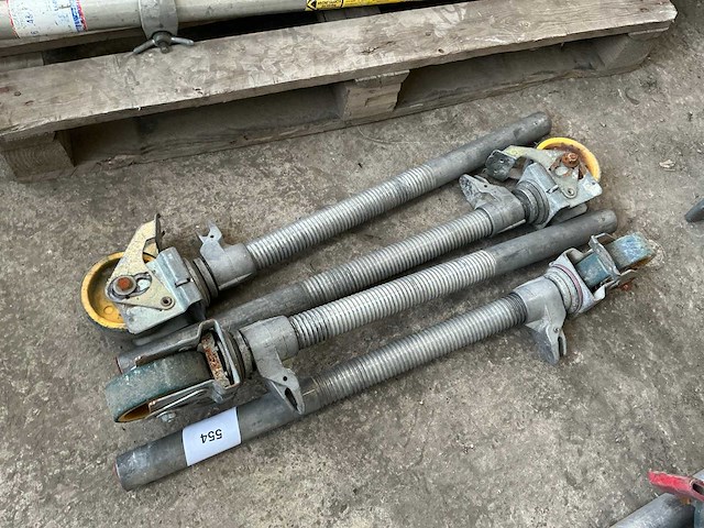 Wielen voor rolsteiger (4x) - afbeelding 1 van  4