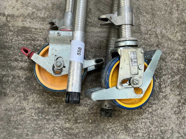 Wielen voor rolsteiger (4x) - afbeelding 2 van  4