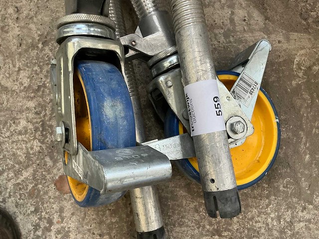 Wielen voor rolsteiger (4x) - afbeelding 2 van  4
