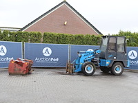 Wiellader ahlmann al 7 diesel 1994 met kuilhapper en palletvorken - afbeelding 1 van  1