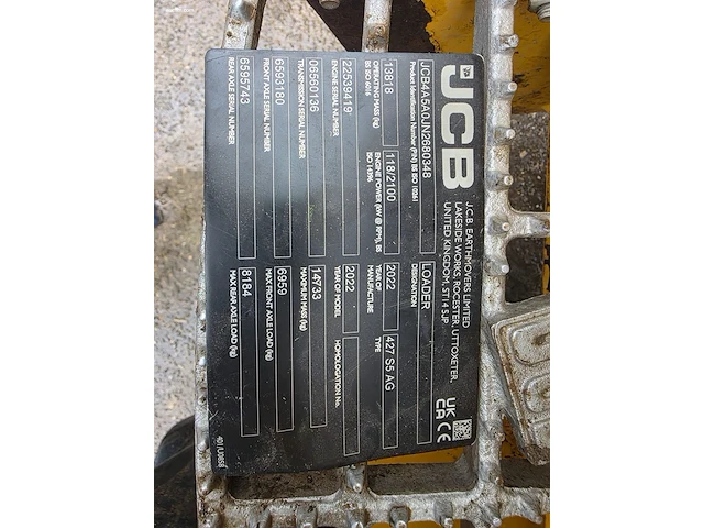 Wiellader jcb 427 s5 ag - afbeelding 28 van  34