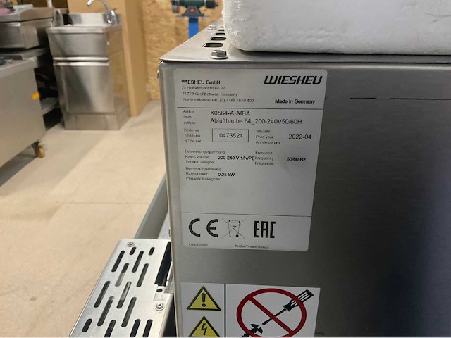 Wiesheu ablufthaube 64 x0564-a-aiba broodoven - afbeelding 3 van  12