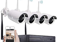 Wifi cctv camera beveiligingset draadloos met 4 cameras (nachtzicht) - afbeelding 1 van  4
