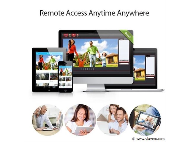 Wifi cctv camera beveiligingset draadloos met 4 cameras (nachtzicht) - afbeelding 4 van  4