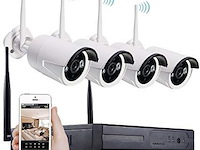 Wifi cctv camera beveiligingset draadloos met 4 cameras (nachtzicht) - afbeelding 1 van  4