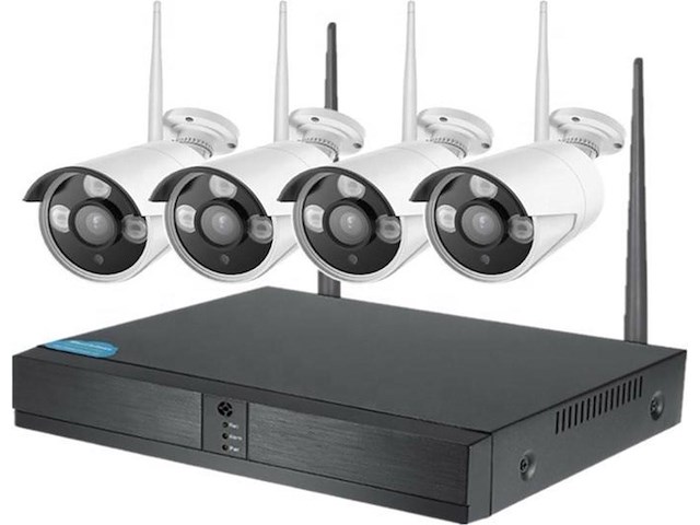 Wifi cctv camera beveiligingset draadloos met 4 cameras (nachtzicht) - afbeelding 2 van  4