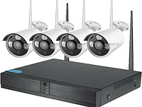 Wifi cctv camera beveiligingset draadloos met 4 cameras (nachtzicht) - afbeelding 2 van  4